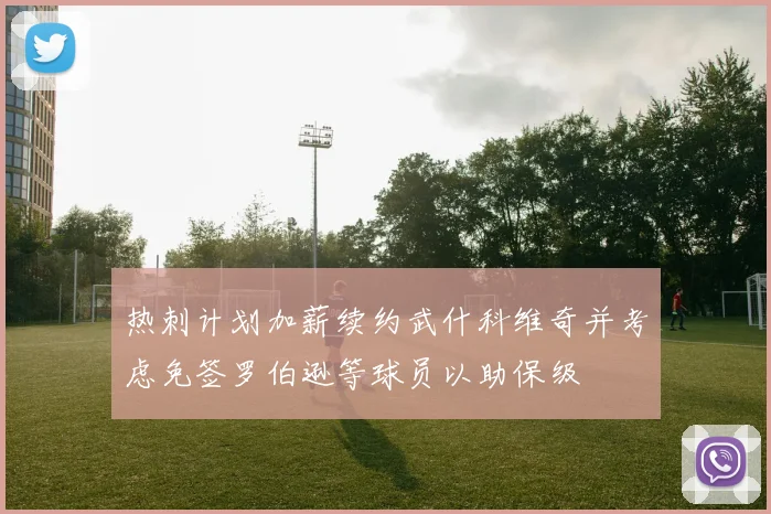 热刺计划加薪续约武什科维奇并考虑免签罗伯逊等球员以助保级